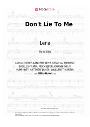 undefined Lena - Don't Lie To Me