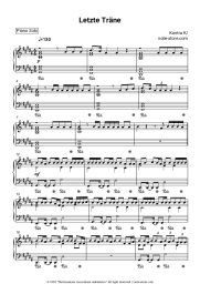 Sheet music, chords Kontra K - Letzte Träne