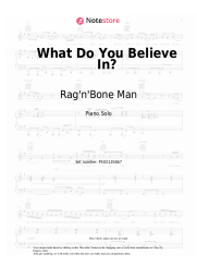 Sheet music, chords Rag'n'Bone Man - What Do You Believe In?