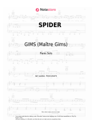 Sheet music, chords GIMS (Maître Gims), DYSTINCT - SPIDER
