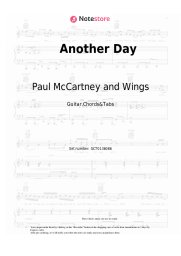 Sheet music, chords Paul McCartney and Wings, Paul McCartney, Linda McCartney - Another Day