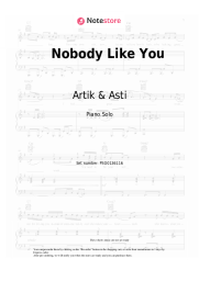 Sheet music, chords Artik & Asti, Nick Riin - Nobody Like You