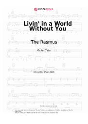 Sheet music, chords The Rasmus - Livin' in a World Without You