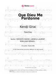 Sheet music, chords Kendji Girac, Claudio Capéo - Que Dieu Me Pardonne
