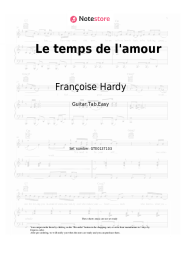 Sheet music, chords Françoise Hardy - Le temps de l'amour