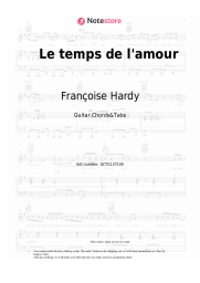 Sheet music, chords Françoise Hardy - Le temps de l'amour