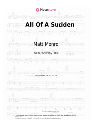 undefined Matt Monro - All Of A Sudden