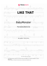 Sheet music, chords BabyMonster - LIKE THAT