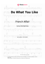 Sheet music, chords French Affair - Do What You Like