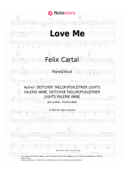 Sheet music, chords Felix Cartal, Lights - Love Me