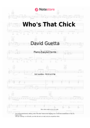 Sheet music, chords David Guetta, Rihanna - Who's That Chick