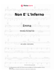 Sheet music, chords Emma - Non E' L'Inferno