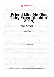 Sheet music, chords Will Smith, DJ Khaled - Friend Like Me (End Title, From Aladdin 2019)