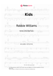 Sheet music, chords Robbie Williams, Kylie Minogue - Kids