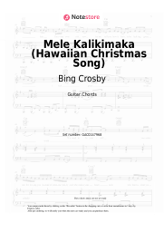 Sheet music, chords Bing Crosby, The Andrews Sisters - Mele Kalikimaka (Hawaiian Christmas Song)