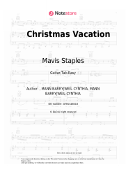 Sheet music, chords Mavis Staples - Christmas Vacation