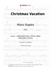 Sheet music, chords Mavis Staples - Christmas Vacation