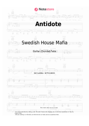 Sheet music, chords Swedish House Mafia, Knife Party - Antidote