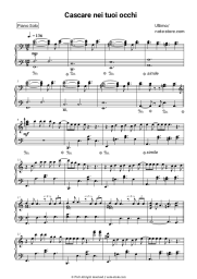 Sheet music, chords Ultimo - Cascare nei tuoi occhi