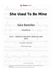 undefined Sara Bareilles - She Used To Be Mine