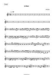 Sheet music, chords AYLIVA - Lilien