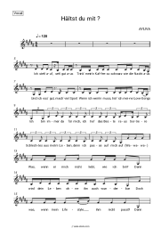 Sheet music, chords AYLIVA - Hältst du mit?