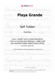 Sheet music, chords Sofi Tukker, Bomba Estéreo - Playa Grande
