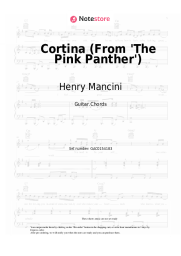 Sheet music, chords Henry Mancini - Cortina (From 'The Pink Panther')