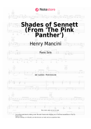Sheet music, chords Henry Mancini - Shades of Sennett (From 'The Pink Panther')