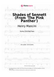 Sheet music, chords Henry Mancini - Shades of Sennett (From 'The Pink Panther')