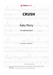 Sheet music, chords Katy Perry - CRUSH