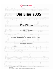 Sheet music, chords Die Firma - Die Eine 2005
