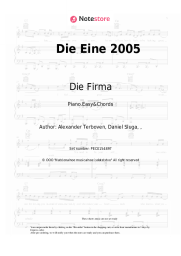 Sheet music, chords Die Firma - Die Eine 2005