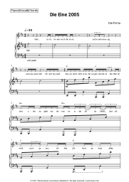 Sheet music, chords Die Firma - Die Eine 2005