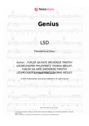 Sheet music, chords LSD - Genius