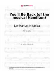 undefined Lin-Manuel Miranda - You'll Be Back (of the musical Hamilton)
