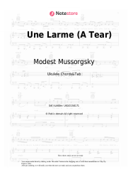 undefined Modest Mussorgsky - Une Larme (A Tear) 
