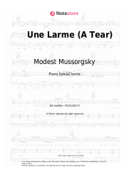undefined Modest Mussorgsky - Une Larme (A Tear) 