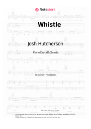 Sheet music, chords Josh Hutcherson - Whistle
