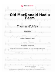 Sheet music, chords Thomas d'Urfey - Old MacDonald Had a Farm