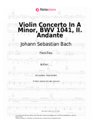 undefined Johann Sebastian Bach - Violin Concerto In A Minor, BWV 1041, II. Andante