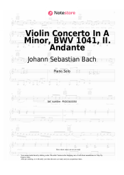 undefined Johann Sebastian Bach - Violin Concerto In A Minor, BWV 1041, II. Andante