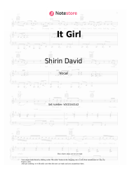 Sheet music, chords Shirin David, Sampagne - It Girl