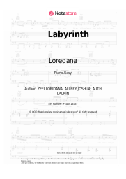Sheet music, chords Loredana - Labyrinth