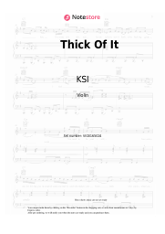 Sheet music, chords KSI, Trippie Redd - Thick Of It