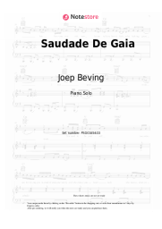 Sheet music, chords Joep Beving - Saudade De Gaia