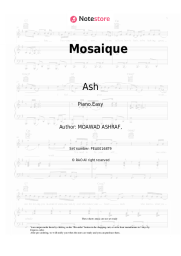 Sheet music, chords Ash - Mosaique