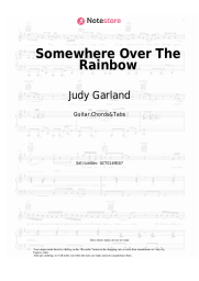 Sheet music, chords Judy Garland - Somewhere Over The Rainbow
