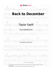 undefined Taylor Swift - Back to December