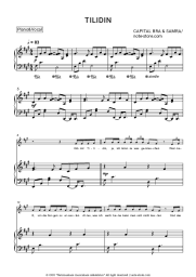 Sheet music, chords Capital Bra, Samra - Tilidin